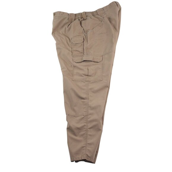 5.11 Tactical Series Cargo Pants Sz 38 X 32 Tan Brown Ripstop Elastic Waistband - Picture 5 of 16